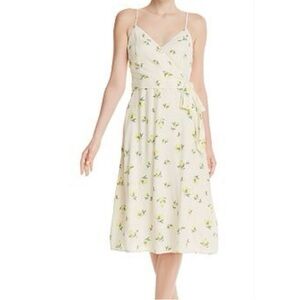 Bloomingdales Lemon Print Tie Front Dress Aqua